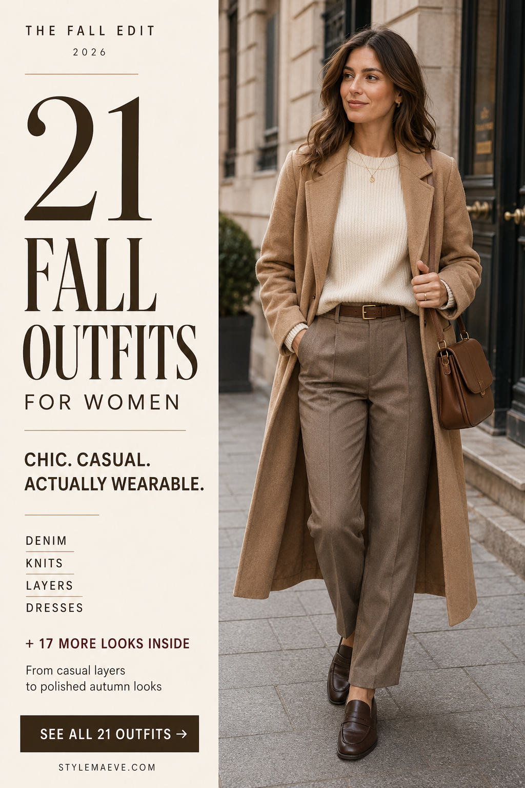 21 Fall Outfits for Women 2026: Chic, Casual & Wearable Ideas