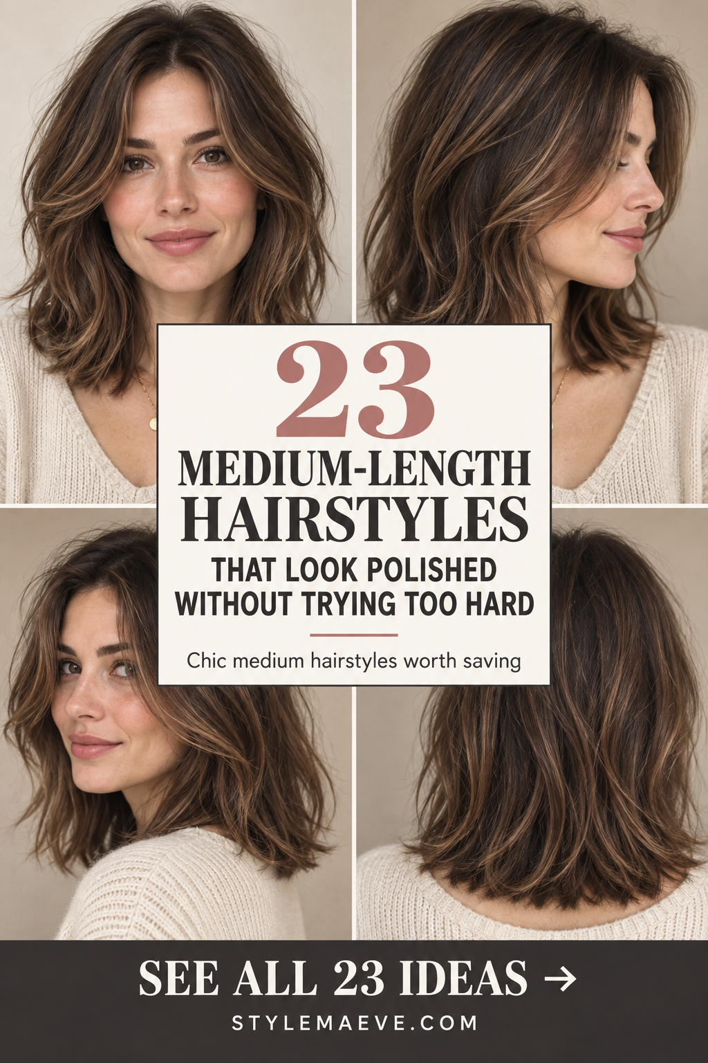 23 Stunning Hairstyles for Medium-Length Hair That Look Polished Without Trying Too Hard