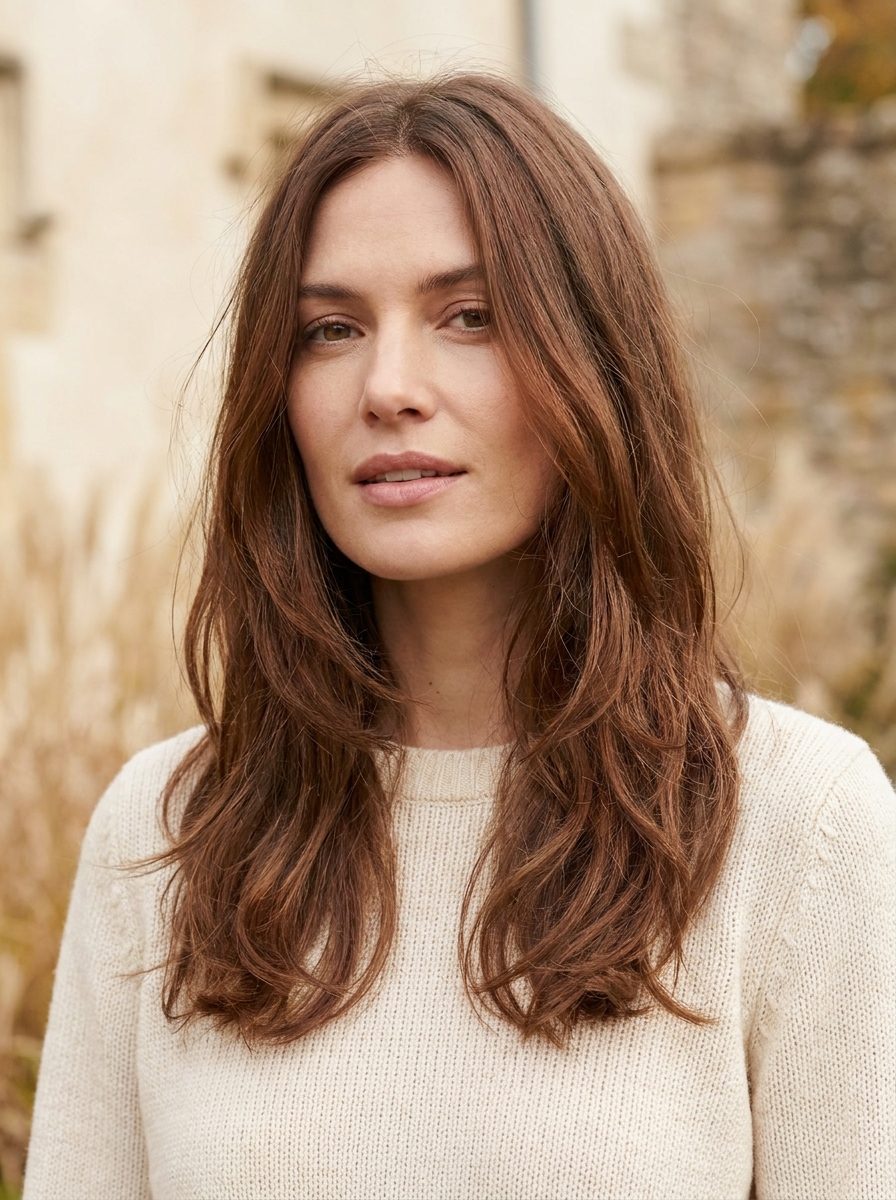 Chestnut brown hair color