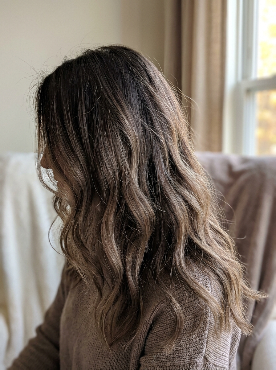 Mocha balayage hair color