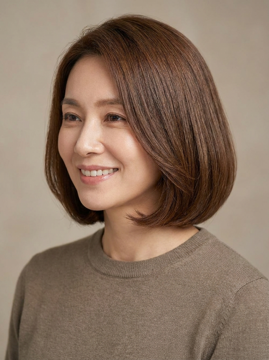 Medium Cut with Wispy Fringe