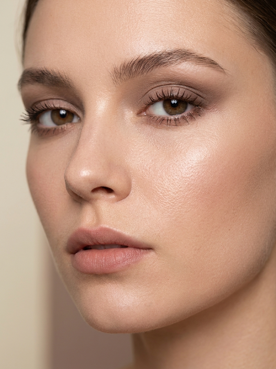 Soft brown eye makeup look