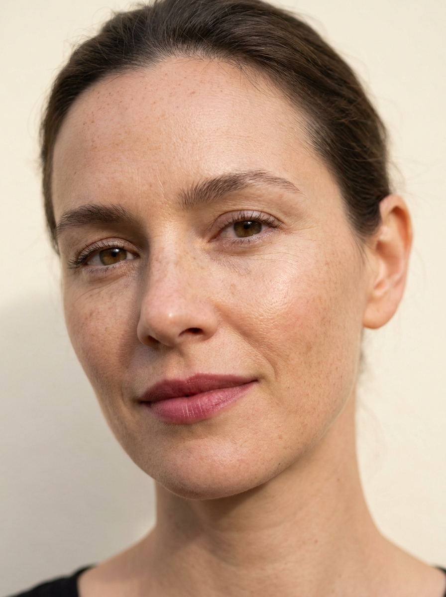 Soft berry lip with minimal eye makeup