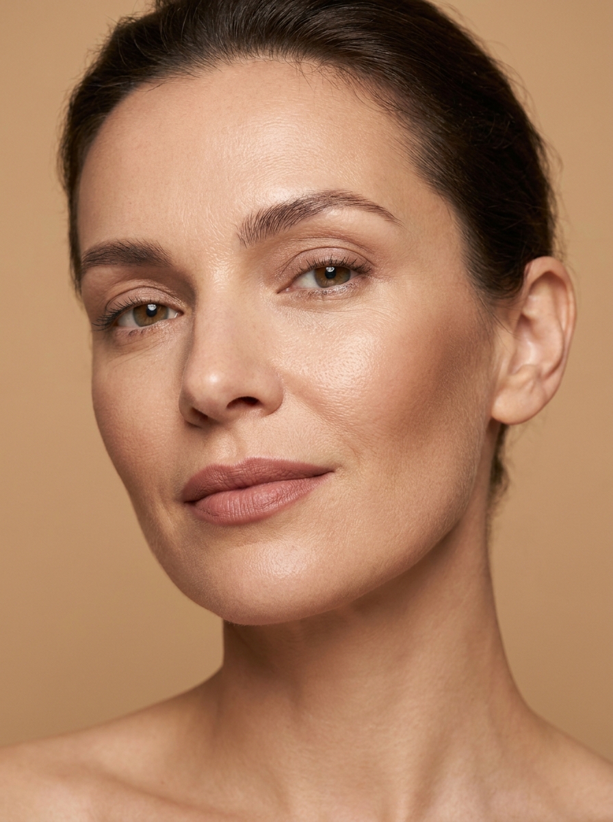 Soft sculpted natural makeup