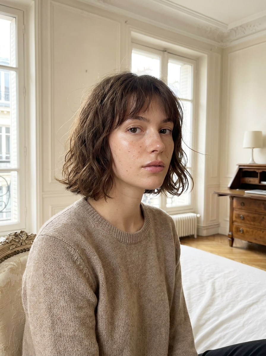French bob with soft bangs