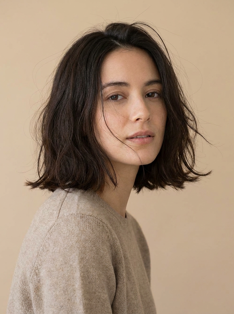Short bob with flipped ends