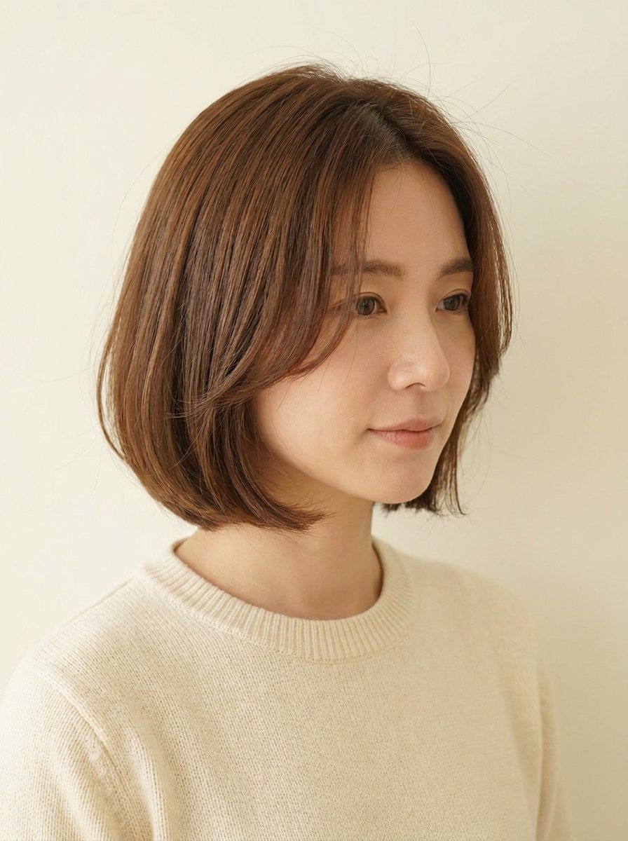 Short bob with face framing layers